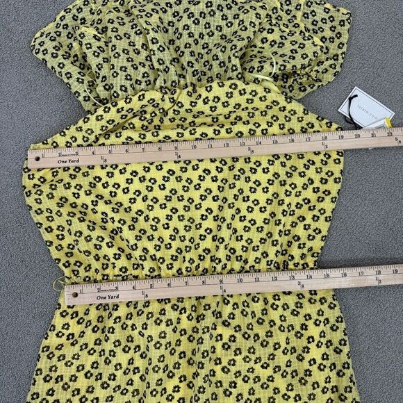 1. State Lavender Fields Floral Off The Shoulder Maxi Dress Yellow Medium - Picture 14 of 15